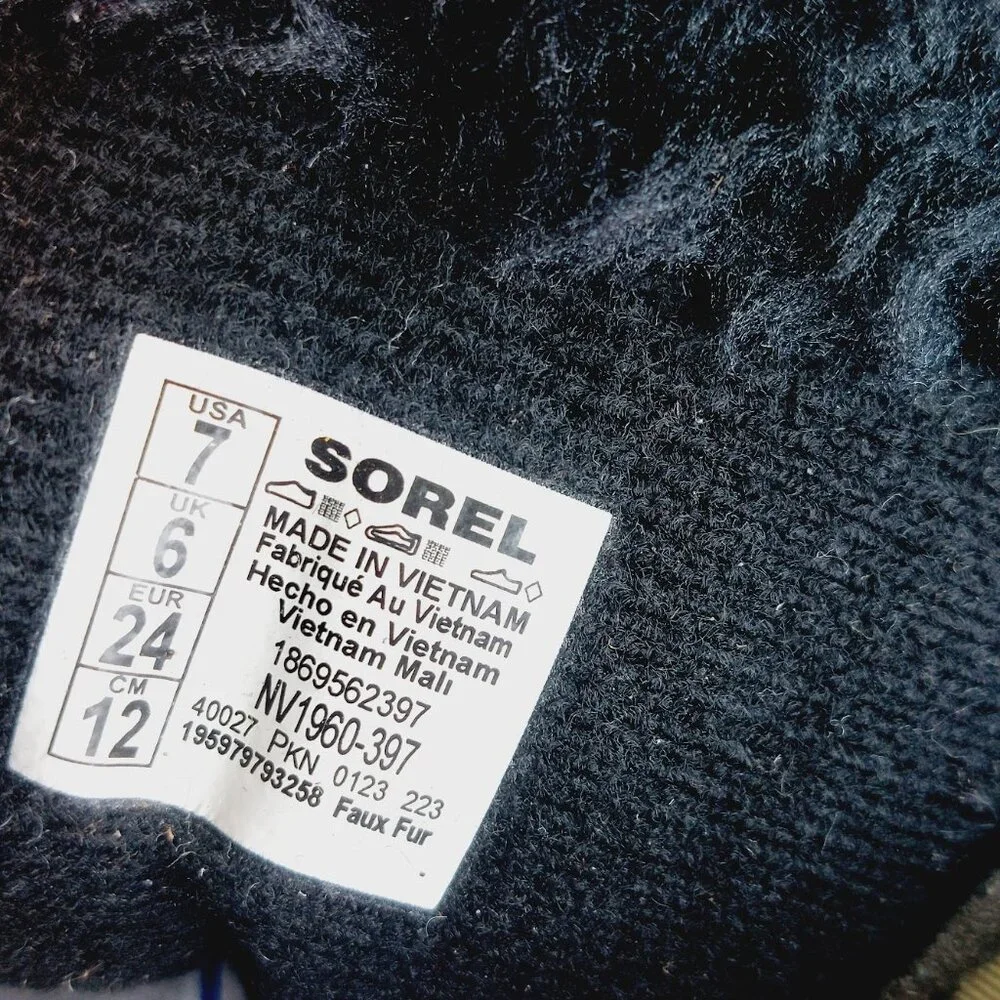 Sorel Boys' Stone Green Alpine Tundra Insulated Snow Commander Winter Boots Sz 7